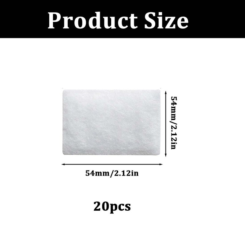 20pcs Cotton Respiratory Filter Disposable Universal Replacement Filters Compatible Enhance