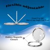 KWSAAHU Double-Sided Pocket Compact Mini Makeup Mirrors 1x, 2X Magnifying