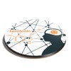 1 x Round Coaster - Serotonin Hormone Joy Cork Backed