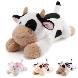 gnomantic Cow Weighted Stuffed Animals - 22 Inch 4.5 Pounds Weighted Plushies Cow Stuffed Animals - Big Plush Pillow - Cute Plush Toys Gifts for Kids & Adults (22" 4.5 lbs)