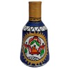Purpledip Terracotta Madhubani Design Flower Vase: Artisan Painted Decorative Earthen