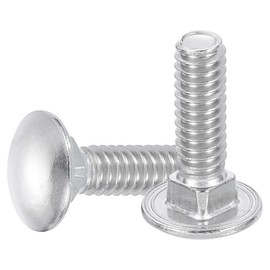 sourcing map 20Pcs Carriage Bolts, 1/4"-20x1-3/4" Stainless Steel 18-8 (304) Round Head Square Neck Screws Bolt Screw for Fastening Accessories - Silver