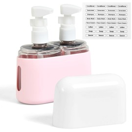 Botellas de Viaje Silicona, 2 en 1 Conjunto de Contenedores de Viaje para Artículos, Set de Botellas de Viaje Recargables TSA con Tapa para Gel, Champús, Lociones y Artículos de Tocador, Sin BPA