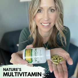 USDA Organic Moringa Capsules – Single-Origin Leaf Powder for Natural Energy, Joint Comfort & Daily Wellness – Vegan, Non-GMO, 120ct – Clean Green Superfood Supplement, No Fillers, 3rd-Party Tested