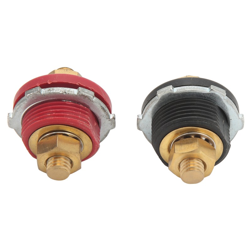 2 Pcs 3/8in Thru Panel Battery Terminal Connector 250A Positive