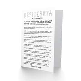 Desiderata Poem By Max Ehrmann Blank Greeting Cards With Envelopes Pack of 6