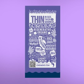 Lundberg Organic Thin Stackers, Salt-Free, 6oz, Gluten-Free, Vegan, Kosher, USDA Certified Organic, Non-GMO Verified, Whole Grain Brown Rice