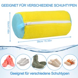 Pack of 2 Shoe Wash Bags Washing Machine Shoes Trainers Laundry Bag with 360° Cleaning Fluff Reusable Laundry Bag
