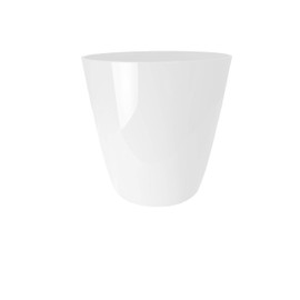 The HC Companies 6 Inch Aria Round Self Watering Planter - Plastic Plant Pot for Indoor Outdoor Plants Flowers Herbs, Glossy White