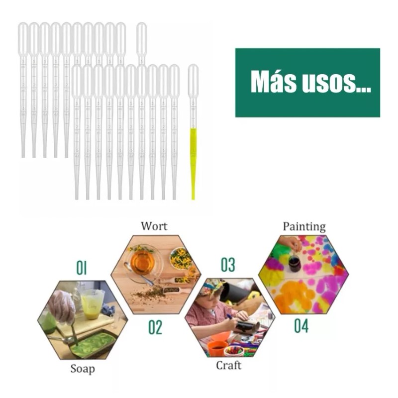 Nicolasa Pipetas Gotero Plásticas Transferencia Desechable 3ml 100pza