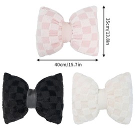 UEncounter 2pcs Bow Pillow Soft Bow Shaped Throw Pillows Coquette Decor Cushion Lumbar Support Cute Bowknot Plush Cushion for Bed Couch Living Room