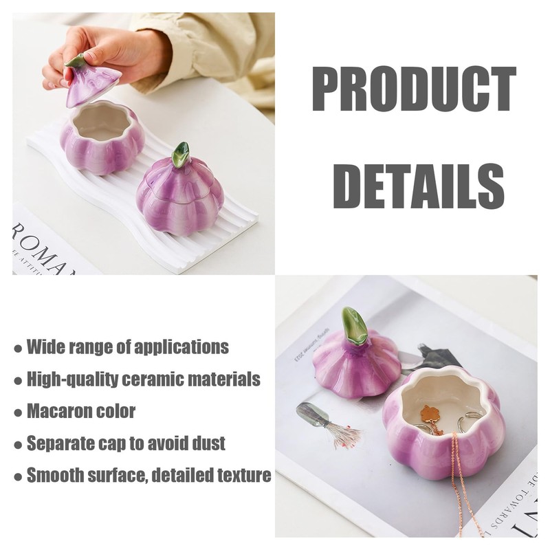 LOTIKOU Onion Ceramic Food Jar, 1 Pc Onion-Shaped Airtight Food