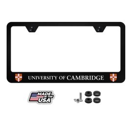 blvd University of Cambridge Black License Plate Frame - Powder Coated Metal