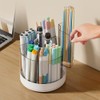 Lyaciomn Rotating Pencil Organizer 6 Compartments 360° Turntable Detachable Cosmetics