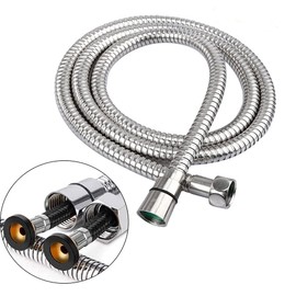 Extra Long Shower Hose 96 Inches Braided Inner Tube High Pressure Chromed Stainless Steel Replacement for Handheld Shower Heads and Bidet Sprayer Hose