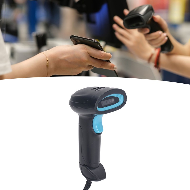 1D Barcode Scanner High Accuracy Fast Decoding Ergonomic USB Wired