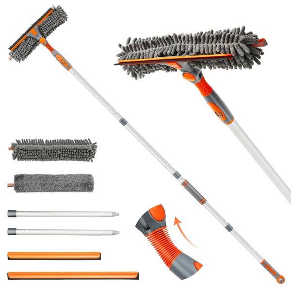 Eazer 89'' Squeegee Window Cleaner 2 in 1 Rotatable Window