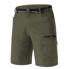 TACVASEN Men's Quick Dry Shorts Summer Cargo Lightweight Camping Shorts Green, 36