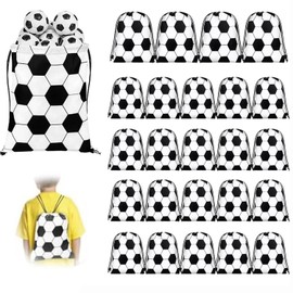 Wzenclave 30 Bolsas De Fútbol Con Cordones Bolsas Deportivas Con Cordones Mochilas Deportivas Portátiles Para Fiestas De Fútbol Gran Capacidad Mochilas De Cuerda De Viaje Regalos Para Fiestas