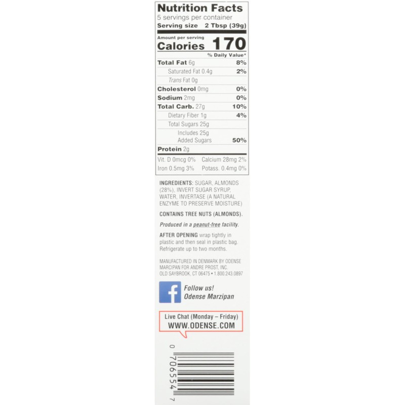 Odense Marzipan Roll, 7 Ounce (Pack of 3)