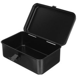 DOITOOL Small Metal Tool Box, Portable Tool Box Organiser, Portable Steel Hip Roof Style Tool Box with Metal Latch Closure, Tool Storage (7 8 Inches)