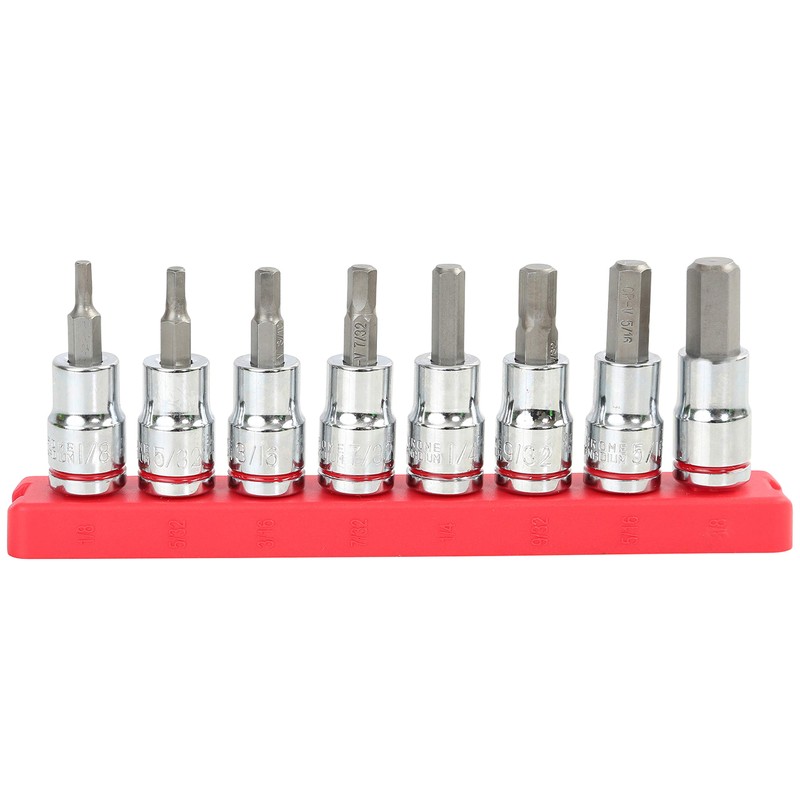 Hyper Tough 9-Piece 3/8-Inch Drive SAE Hex Socket Bit Set