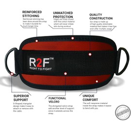 R2F Ankle Straps for Cable Machine Attachments - (Single) Fitness Straps Gym Cuffs for Kickbacks, Glute Workouts, Leg Extensions, Curls, Booty Hip Abductors Exercise for Men and Women