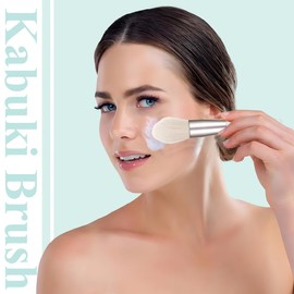 XBFOCNH 8 Stück Make Up Pinsel Set,Professionell Makeup Pinsels,für Stiftung Blush Concealer Lidschatten und Augenbrauen Pinsel, Kosmetikpinsel Kit Mit Ledertasche