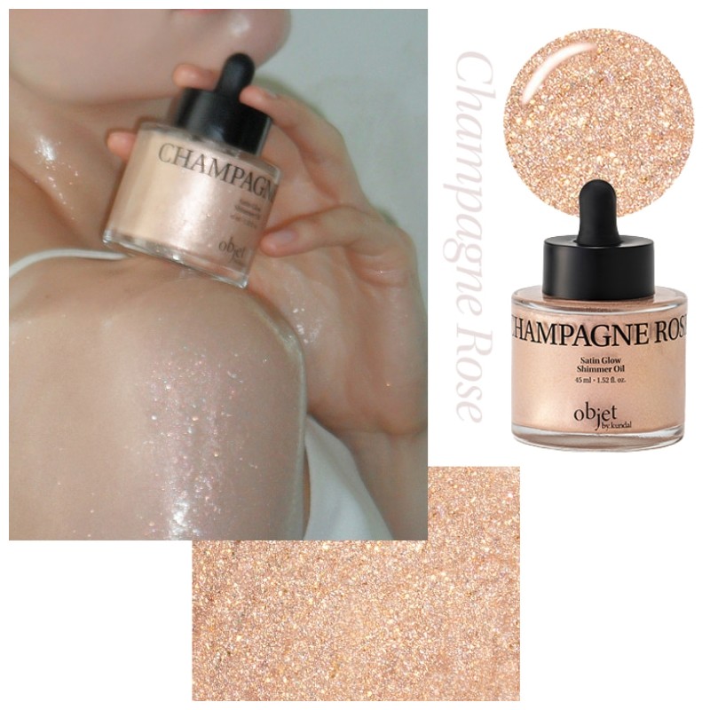 OBJET BY KUNDAL Satin Glow Shimmer Oil 45ml, Type:Santal Rose