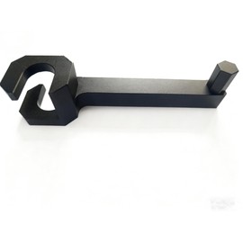 Car Headrest Archery Bow Holder - Black Metal Universal Vehicle Mount Hook, Compact Backseat Hunting Gear Organizer