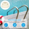 Zerodis Pool Ladder Bumper, Rubber, White, Protects Pool Liner, Fits