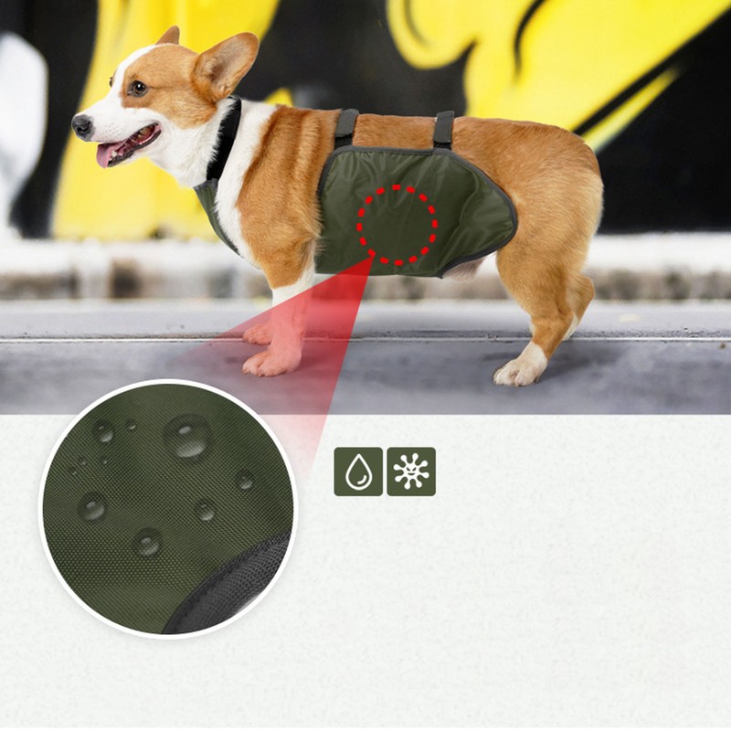 Large Dog Belly Band Waterproof Breathable Full Protection Easy to