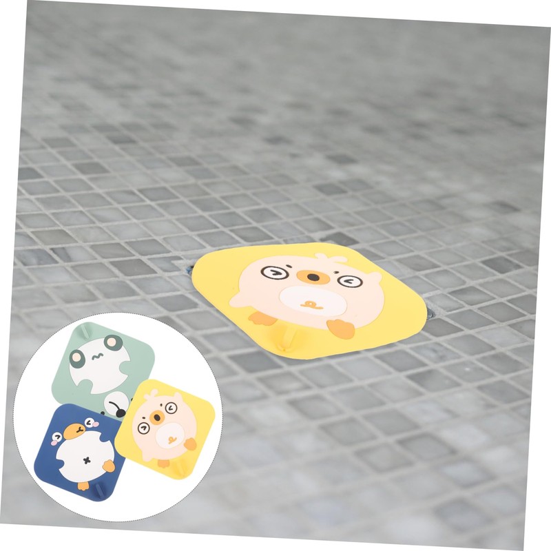 Operitacx 3Pcs Floor Drain Covers Odor Blocking Drain Seal Mats