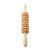 Wooden acupressure roller massage stick