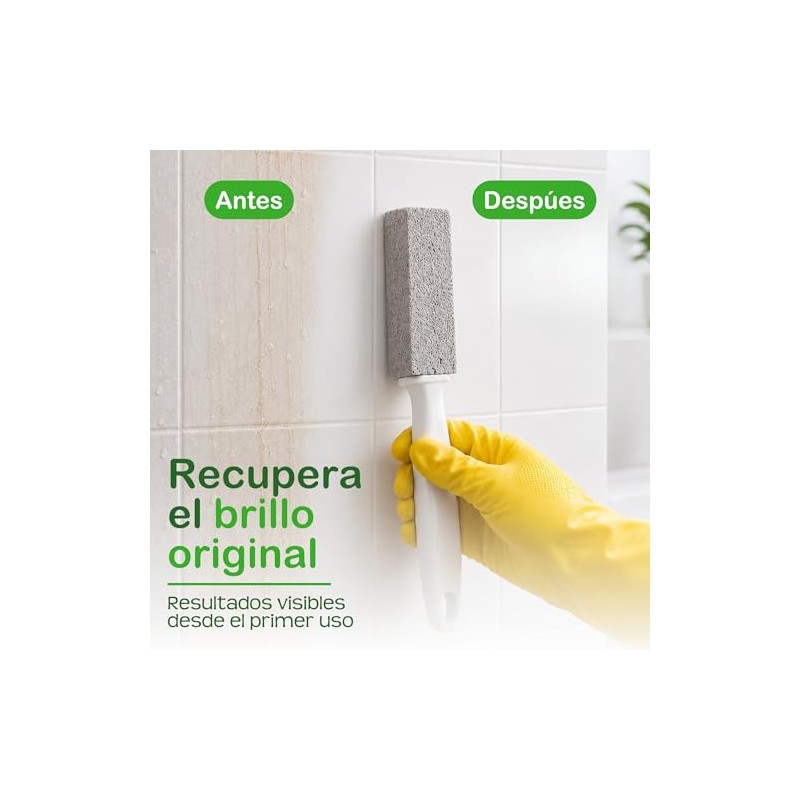 BIOPURE Piedra pómez con agarradera para limpiar el baño. (24cm