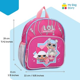 mybagstory LOL Surprise - Pink - Children - School - Nursery - Nursery - Nursery - School Bag Girls - Size 29 cm - Adjustable Straps - Gift Idea, Pink, One Size, pink