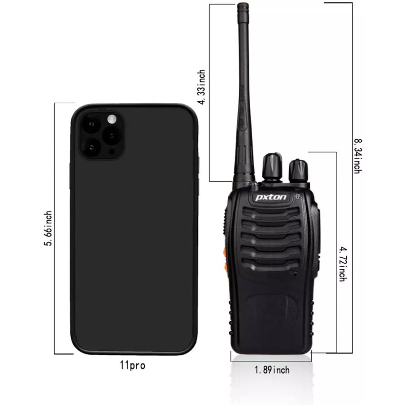 pxton 2 Pack Set Long Range Walkie Talkie 50 Mile