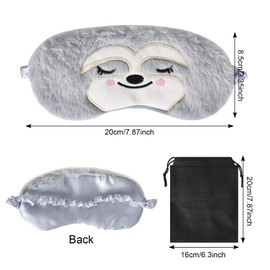 Eye Mask Sleep, Cute Animals Sleeping Mask Eye Bind with Storage Bag, Soft Blindfold for Plush Sleeping Eye Cover, for Adults, Children, Travel, Nap