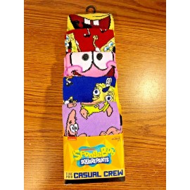 BIOWORLD SpongeBob Square Pants Nickelodeon 5 Pair Crew Socks 8-12 Mens Unisex Bioworld