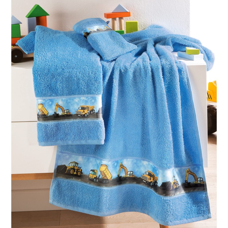 Erwin Müller Terry Towelling Set 3-Piece Walk-Towelling Blue