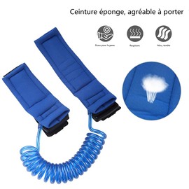 LATRAT Kids Safety Harness Anti Loss Kids Wrist Strap Safety Belt for Kids (Blue)