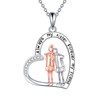 HOPEEZZ Sister Necklace for Women Sterling Silver Sister Necklace Friendship