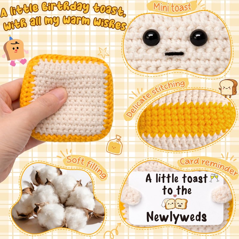 Ovrrcame Crochet Toast Bridal Shower Engagement Wedding Gift for Newlyweds