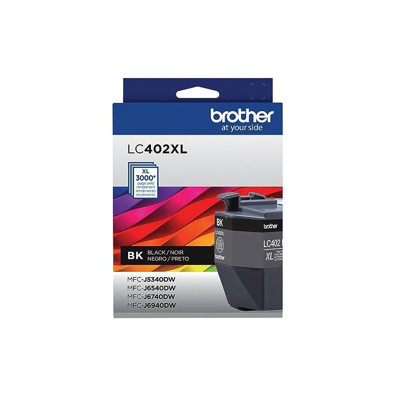 Brother Cartucho de Tinta LC402XLBKS Negro de Alto Rendimiento