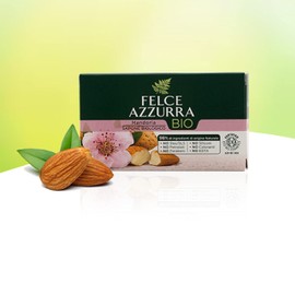 Felce Azzurra Organic Almond Soap - Gently Nourishing Soap with Organic Almond Flour for a Fine Exfoliating Effect - Dermatologically Tested - Pack of 1 (1 x 125 g)