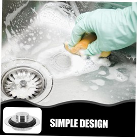 Operitacx 4 Sätze Waschbecken Sieb bewachen Spritzschutz für die Müllentsorgung spülbecken stopfen Kitchen Sink Filter Abfluss ersetzen Ablassschraube Küchenspüle Rostfreier Stahl Silver