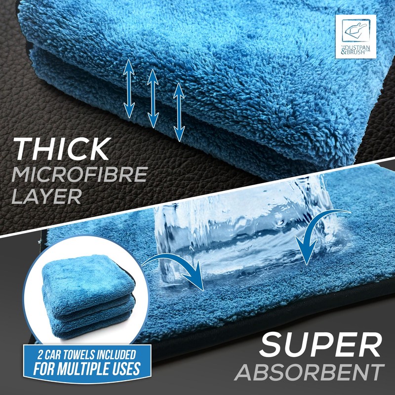 Microfibre Car Drying Towel Thick, Super Absorbent, Lint Free 40cm