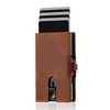 Wolkenstein Leather Card Case with Coin Compartment Men's Credit Card