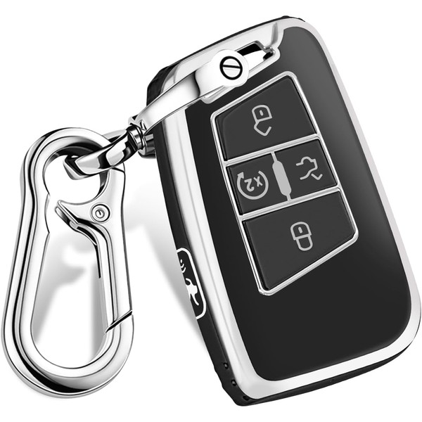 QBUC for Volkswagen Key Fob Cover, TPU Protection Key Case
