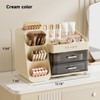UFORU Makeup Organizer for Vanity with Brush Holder, Countertop Skincare